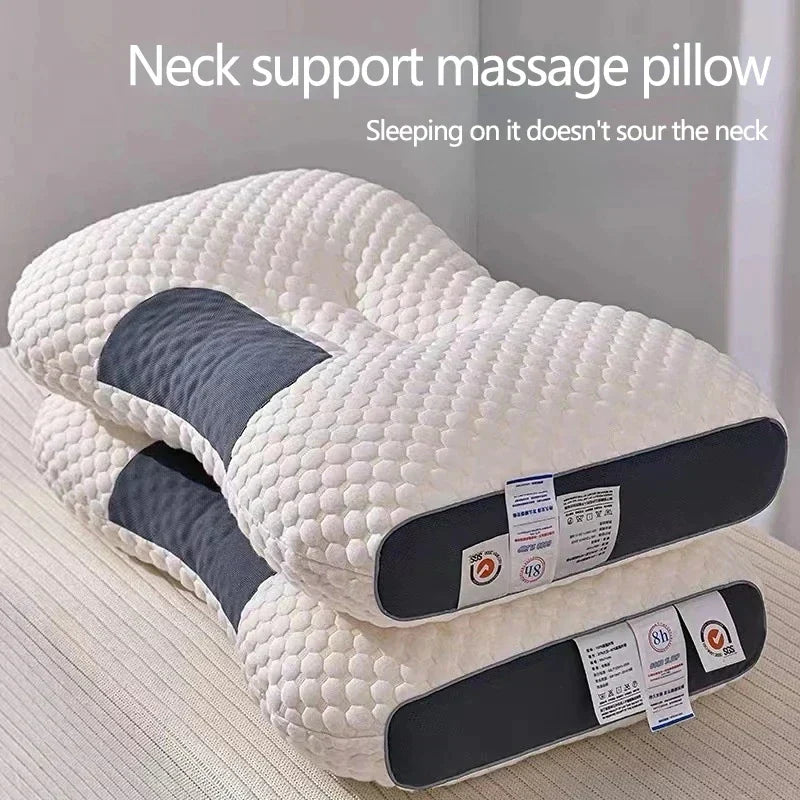 Orthopedic Belro cervical pillow for neck support and improved sleep, made of soybean fiber for comfort and relaxation.