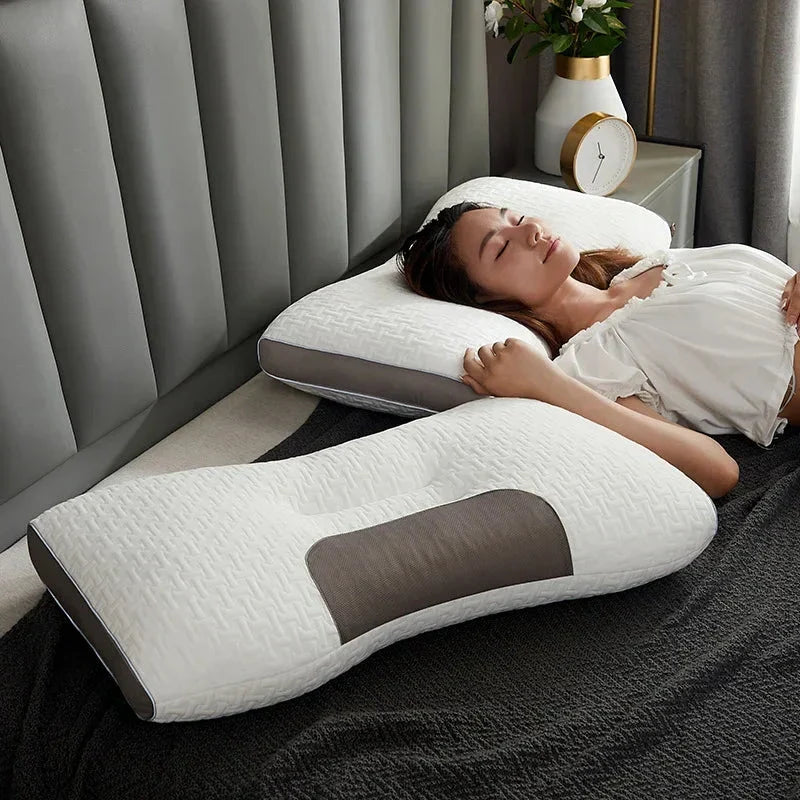 Belro orthopedic cervical pillow for neck support and improved sleep, made with soybean fiber for comfort and relaxation.