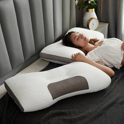 Belro orthopedic cervical pillow for neck support and improved sleep, made with soybean fiber for comfort and relaxation.