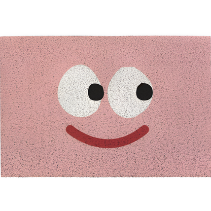 Smiley print doormat by Mivoza with non-slip PVC surface, quick-drying, measuring 40x60cm, ideal for home entrance decor.