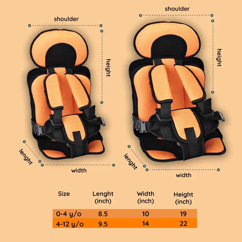 Child protection car cushion seat for ages 0 to 12 by Belro, designed for safety and comfort in vehicles.