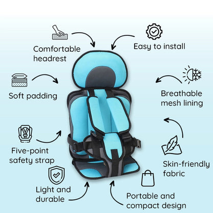 Belro child protection car cushion seat with safety features, designed for secure and comfortable child travel in vehicles.