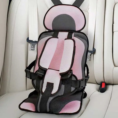Pink Belro child protection car cushion seat with ergonomic design and safety straps, suitable for secure child car travel.