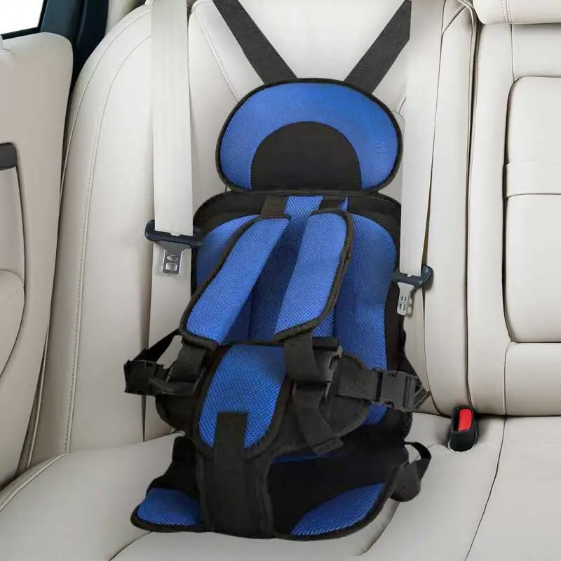 Child protection car cushion seat by Belro, designed for safety and comfort, shown in a neutral color with padded sides and adjustable straps.
