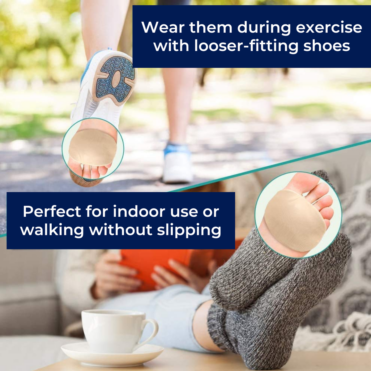 Bowlift Metatarsal gel cushion pads providing Morton’s neuroma and foot pain relief, with supportive design for everyday comfort.