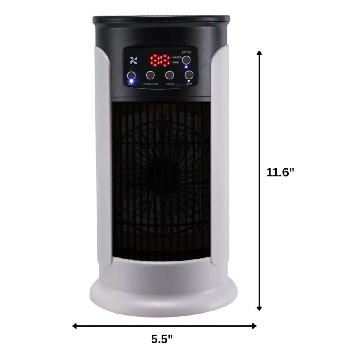DecorsDeluxe ZenWave EcoCool portable air conditioner with compact design, energy-efficient evaporative cooling system.
