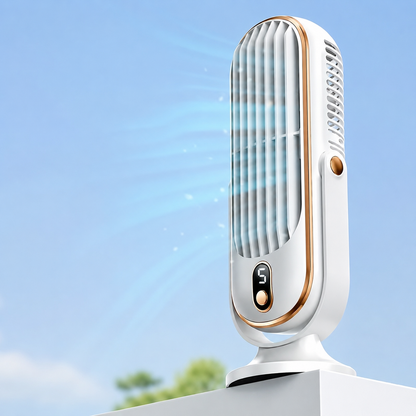 DecorsDeluxe battery-operated desktop fan, USB portable cooler fan for home and office cooling.