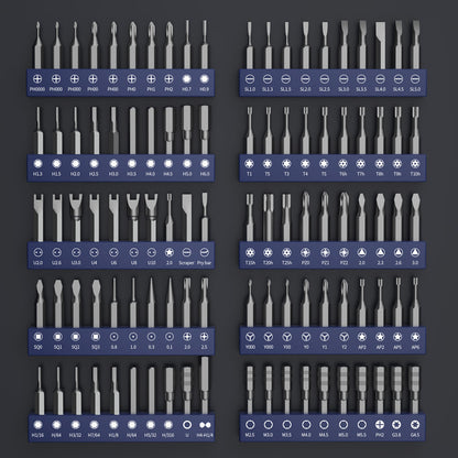 Belro 120-in-1 electric screwdriver set with various screwdriver bits, compact hand tools for versatile DIY and repair tasks