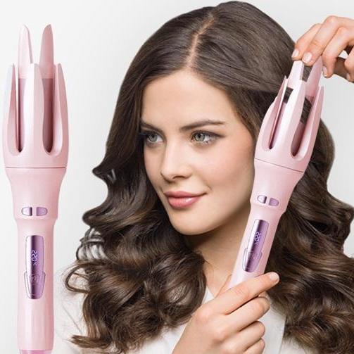 Belro automatic hair curler with sleek design, showcasing its curling barrel and digital control panel for quick, beautiful curls