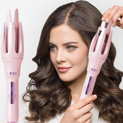 Belro automatic hair curler with sleek design, showcasing its curling barrel and digital control panel for quick, beautiful curls