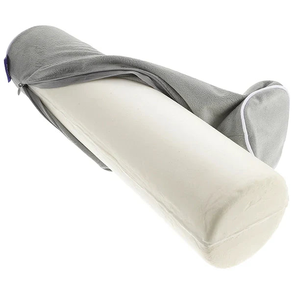 Belro memory foam neck roll pillow for neck support, made of soft, supportive material in a neutral color suitable for health and beauty use.