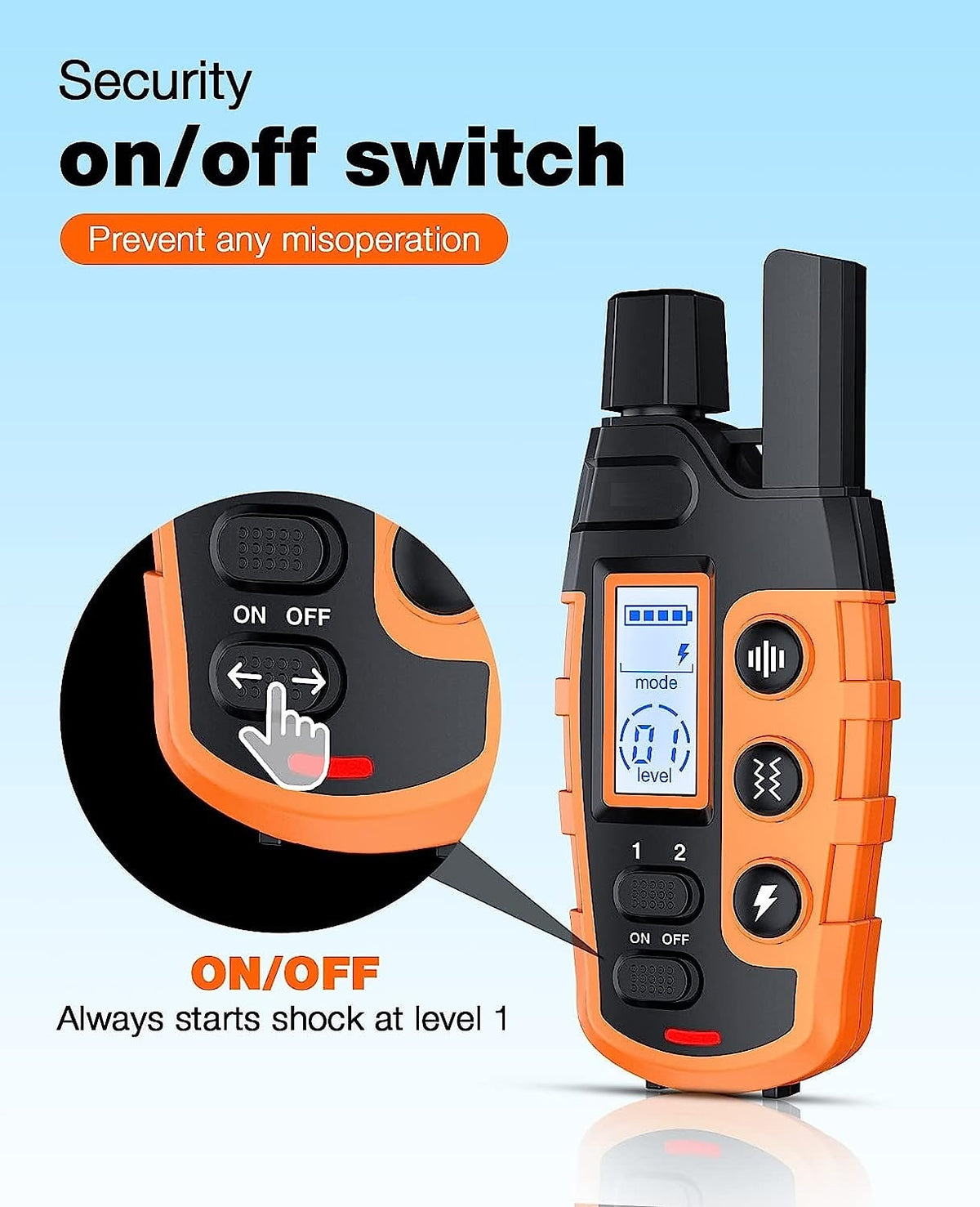 Belro waterproof 1000m remote dog training collar with rechargeable e-collar, ideal for training and outdoor use