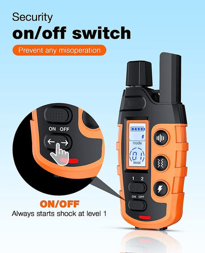 Belro waterproof 1000m remote dog training collar with rechargeable e-collar, ideal for training and outdoor use