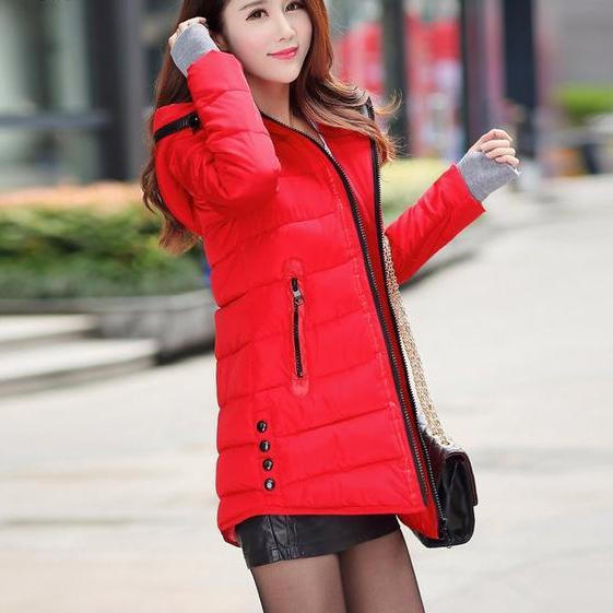 Long quilted coat for women by Belro, featuring a padded design, stand collar, and cozy insulation in a stylish outerwear style.