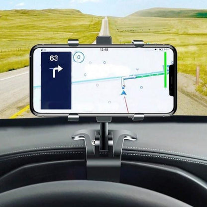 Belro non-slip mobile phone holder for cars, securely mounted with adjustable grip, designed for easy phone access while driving.