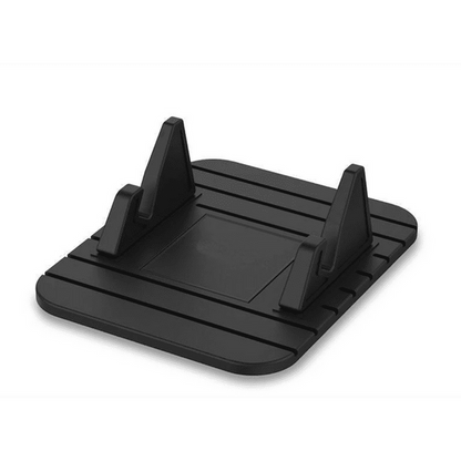 Belro universal anti-slip phone holder mounted on a car dashboard, showcasing secure grip and adjustable design for smartphones.