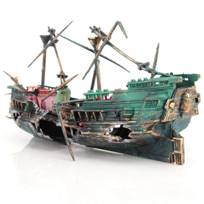 Large shipwreck aquarium decoration from Belro, realistic underwater shipwreck for fish tanks and marine-themed aquariums.