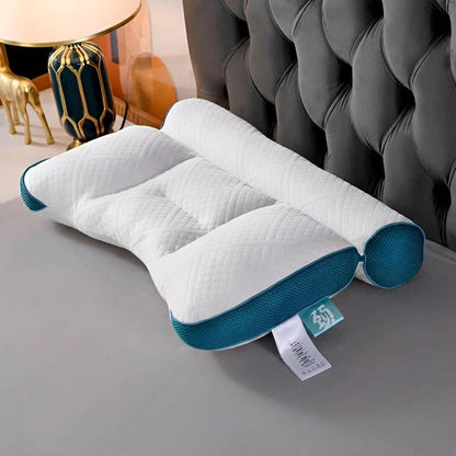 Belro orthopedic neck pillow in soft fabric, designed to support neck and head for improved comfort and spinal alignment.