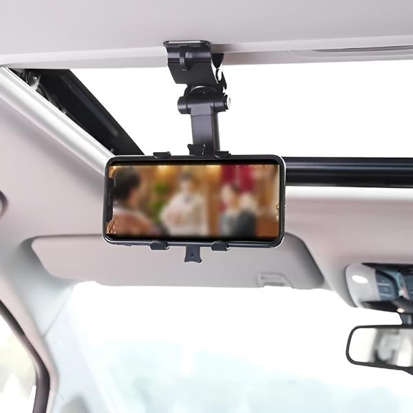Belro non-slip mobile phone holder for cars, mounted on a dashboard, showing secure grip and easy access to smartphone.