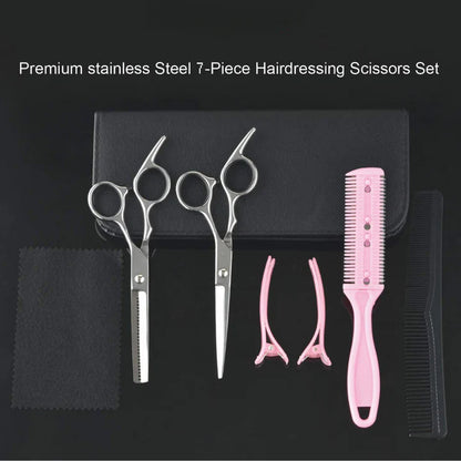 Belro cutting and thinning scissors for hair styling, featuring sharp blades and ergonomic handles for precise hair cutting and thinning.