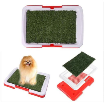 Belro dog toilet with artificial turf for easy indoor potty training, designed for pet comfort and convenience.