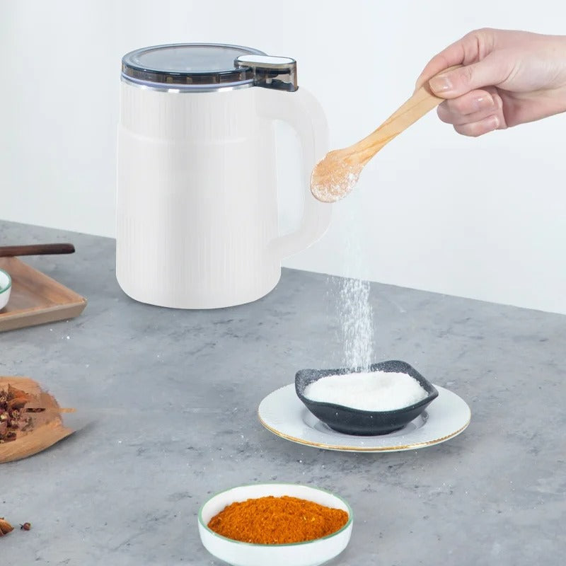 Belro flour mill for home use, featuring a compact design with a sturdy body and grinding mechanism for fresh flour.