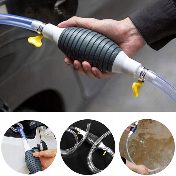 Belro transfer pump for liquid suction, portable tools and hardware device with hoses for fluid transfer.