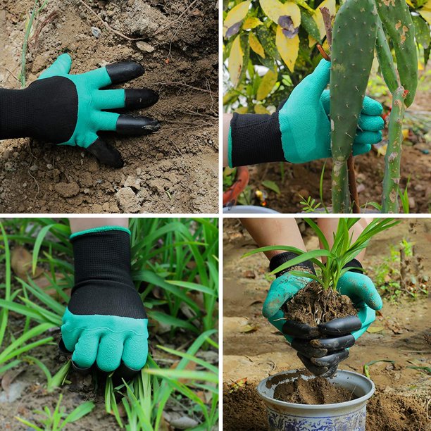 Belro Genius gardening gloves with built-in claws for digging and planting, featuring durable material and comfortable fit.