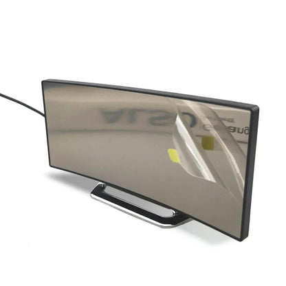Belro curved LED digital alarm clock with mirror display and large screen, modern home decor clock showing time.