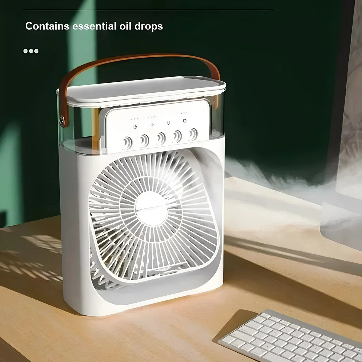 Belro Pro 3-in-1 fan, air conditioner, and humidifier for outdoor home and garden use, showing compact design and control panel.