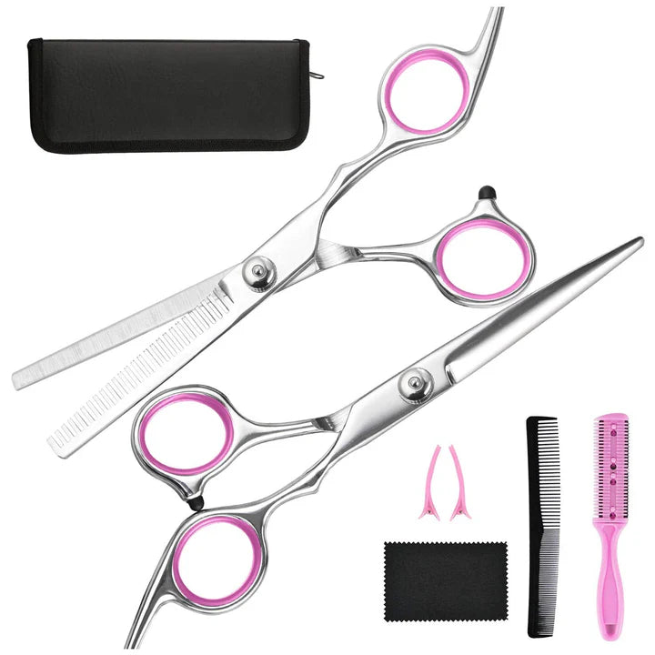Belro hair cutting and thinning scissors, professional hairstyling accessories with sharp blades and ergonomic handles.
