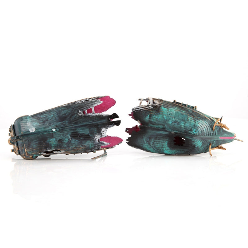 Large Shipwreck Aquarium Decoration by Belro, realistic underwater shipwreck for fish tanks and aquariums.