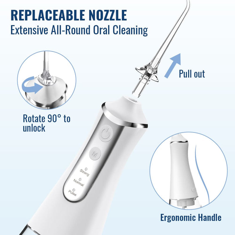 Belro Dental Jet Water Pump for oral care, compact device with nozzle for dental cleaning and gum health.