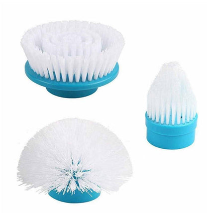 Belro cordless electric spin scrubber with extendable handle for bathroom cleaning, featuring a durable cleaning brush.