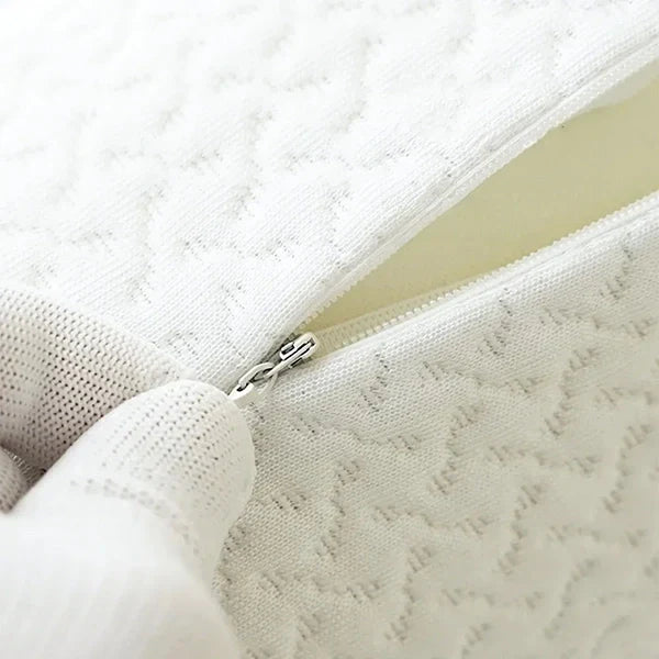 Belro memory foam neck roll pillow for neck support and comfort in health and beauty, shown in a close-up image.