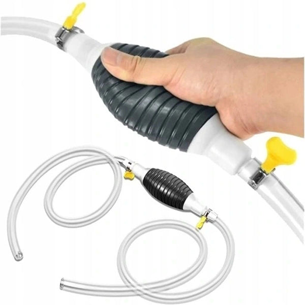 Belro transfer pump for liquid suction, portable tools and hardware device with hoses for efficient liquid transfer.