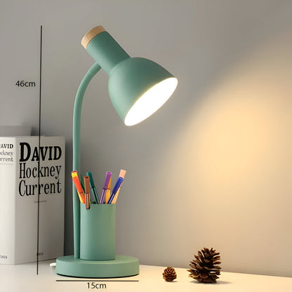 Modern Nordic LED desk lamp with built-in pen holder by Belro, stylish lighting for home or office workspace.