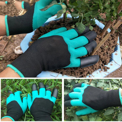 Belro Genius gardening gloves with built-in claws for digging and planting in outdoor garden work.