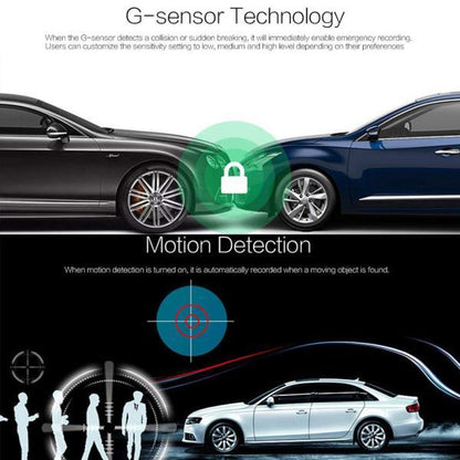 Belro dual front and rear car dash cam capturing footage of the vehicle interior and exterior in a sleek design.