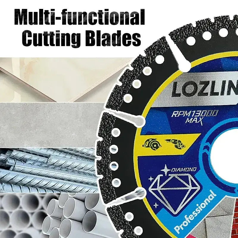 Mivoza Deutschland diamond saw blades, 115mm, 2-pack, for cutting tiles, concrete, steel, and PVC with precision and durability.