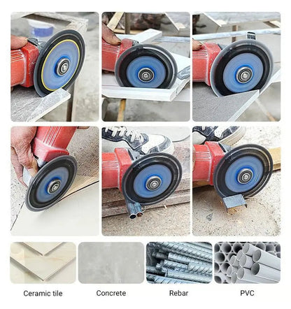 Mivoza Deutschland diamond saw blades, 115mm 2-pack, for cutting tiles, concrete, steel, and PVC in home and construction projects.