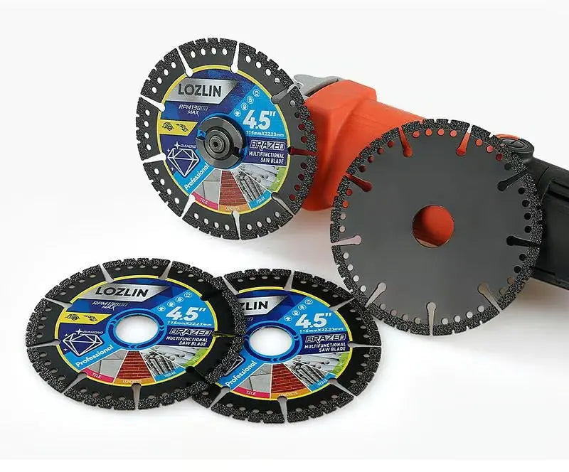 Mivoza Deutschland diamond saw blades, 115mm, for cutting tiles, concrete, steel, and PVC in home and construction projects.