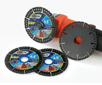 Mivoza Deutschland diamond saw blades, 115mm, for cutting tiles, concrete, steel, and PVC in home and construction projects.
