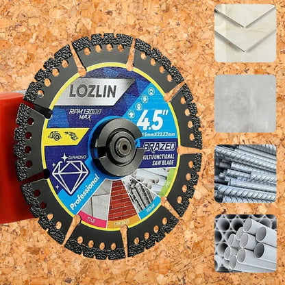 Diamond saw blade 115mm by Mivoza Deutschland, ideal for cutting tiles, concrete, steel, and PVC with precision.