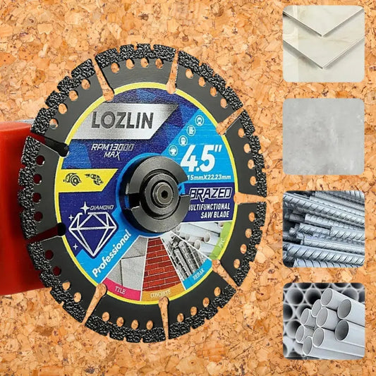 Diamond saw blade 115mm by Mivoza Deutschland, ideal for cutting tiles, concrete, steel, and PVC with precision.