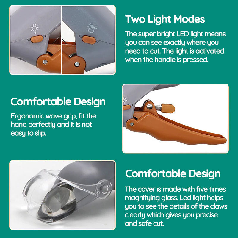 Belro dog nail clipper with quick sensors, showing a close-up of the sharp, precise cutting edge for safe pet grooming.