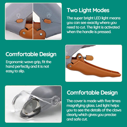 Belro dog nail clipper with quick sensors, showing a close-up of the sharp, precise cutting edge for safe pet grooming.