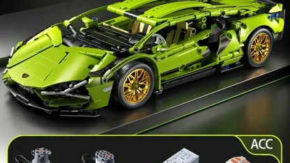 Belro city racing car mechanical speed vehicle for children and adults parked on a street, showcasing its sleek automotive design.