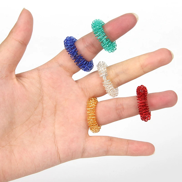 Belro acupressure finger massage rings with spiked sensory impressions, designed for soothing home and garden relaxation.