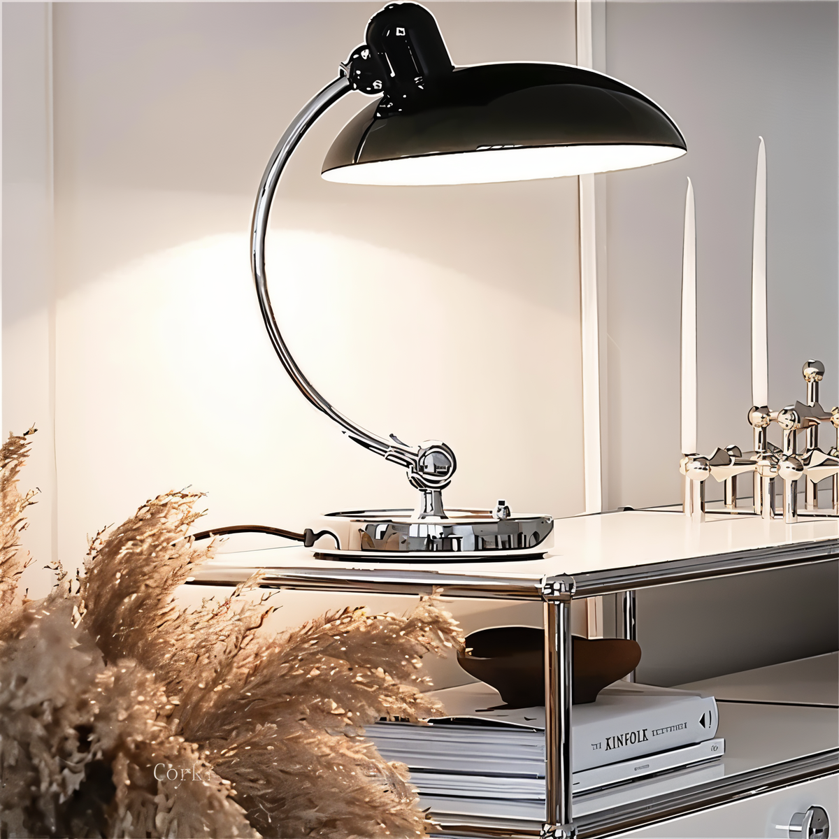 Adjustable vintage iron dome desk lamp by Belro with a classic design and flexible arm for focused lighting.